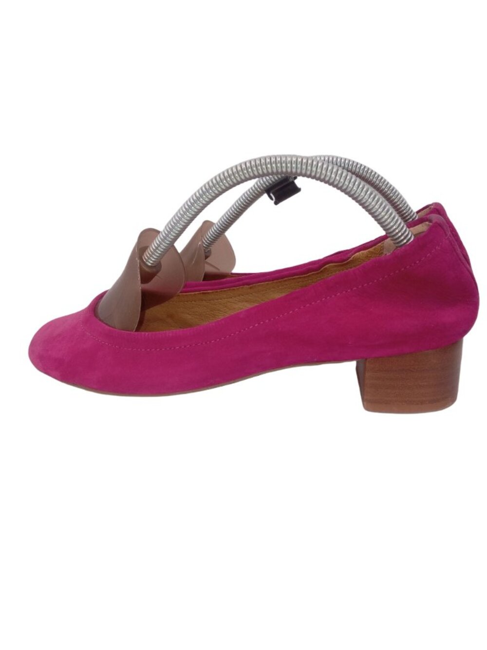 Anthropologie Jasper Jeera Womens Pink Pumps Shoes Size 6 Gilen Suede Chunky Br - Picture 5 of 13